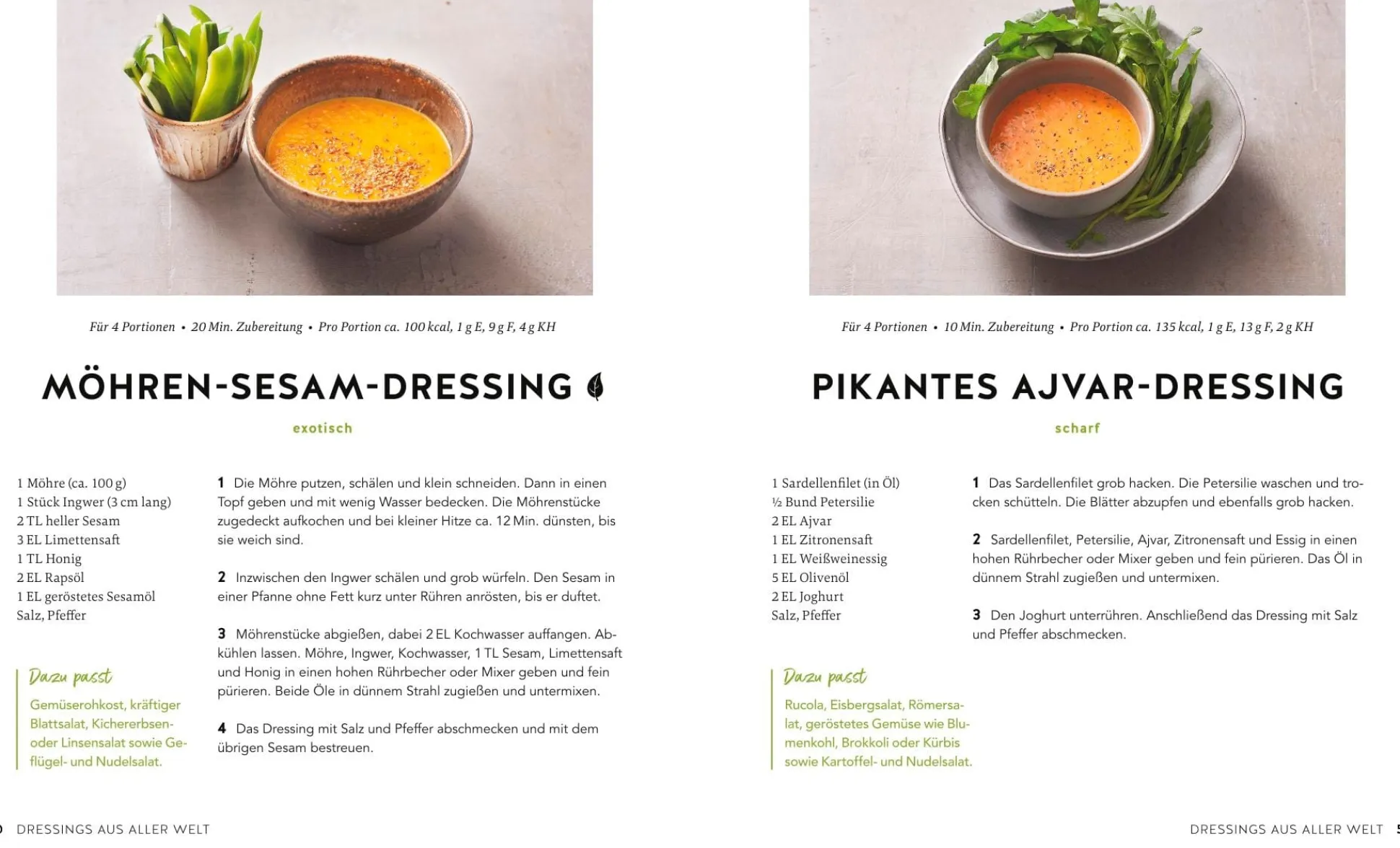 1 Salat - 50 Dressings - Von fruchtig bis pikant