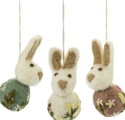 Anhänger Osterhase Filz bestickt