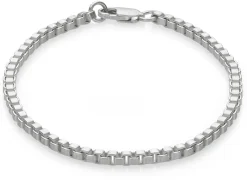 Armband Venezianer eckig, Silber