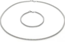 Armband Venezianer eckig, Silber