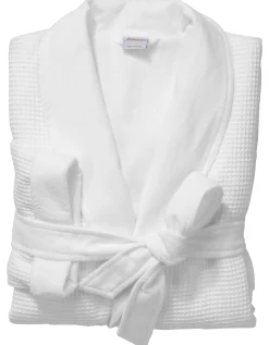 Bademantel Waffelpiqué und Frottier Unisex