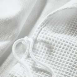 Bademantel Waffelpiqué und Frottier Unisex