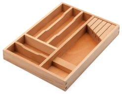 Besteck- und Messereinsatz Buchenholz