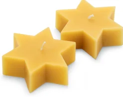 Bienenwachs-Teelichte Stern