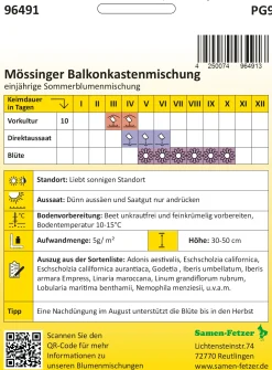 Blumensamen Mössinger Balkonkastenmischung