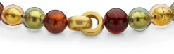 Collier Muranoglas, Bordeaux-Grün-Gold