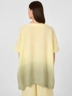 Damenbluse Leinen Batik