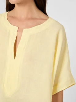 Damenbluse Leinen Batik