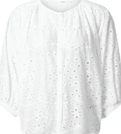 Damenbluse Lochstickerei