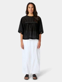 Damenbluse mit Kräuseln