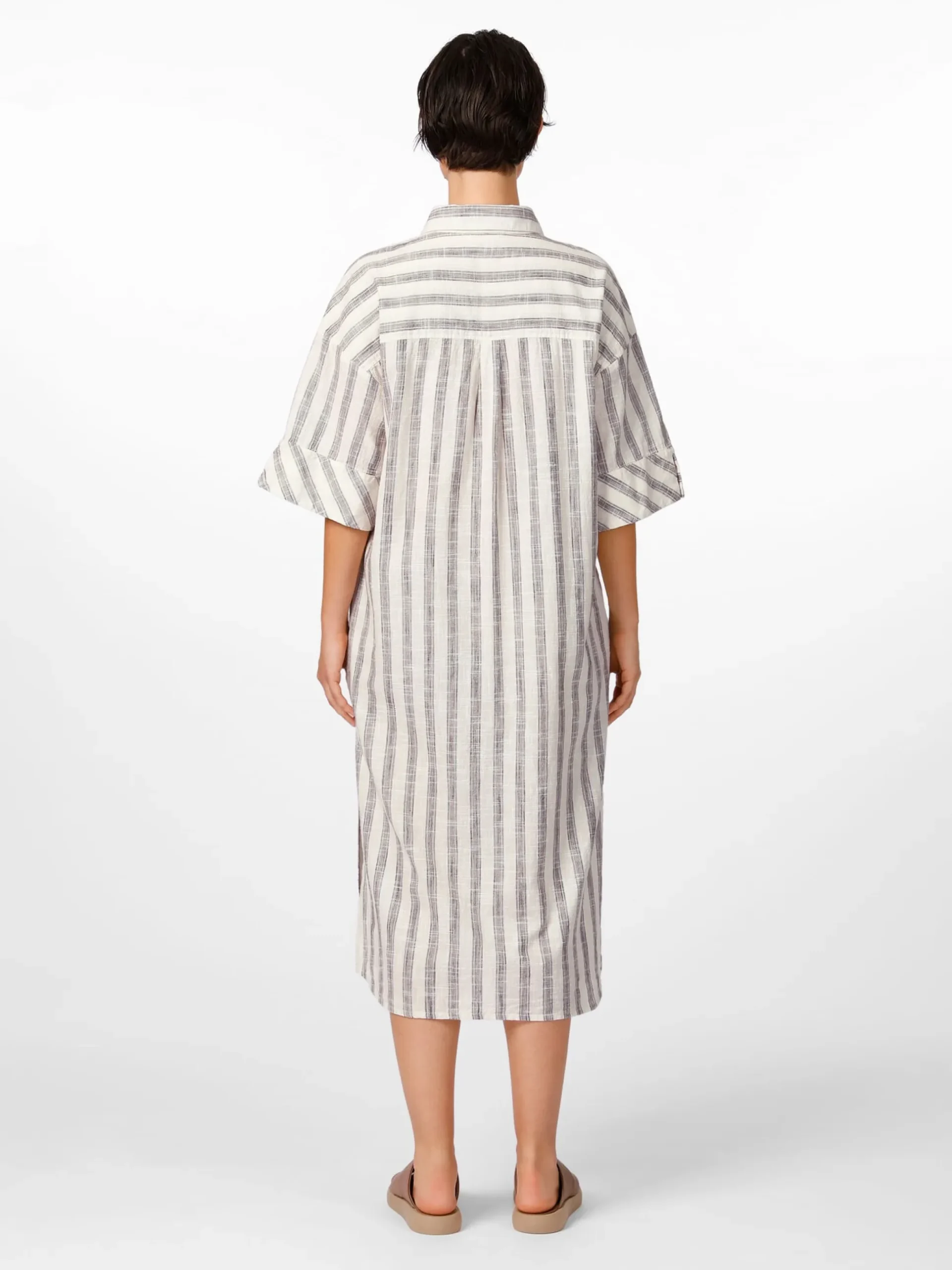 Damen-Blusenkleid gestreift