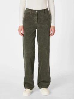 Damen-Cordhose weites Bein