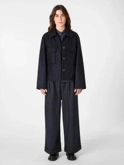 Damen-Hemdjacke Wolle