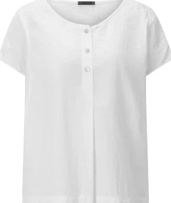 Damen-Kurzarmbluse Seersucker