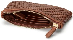 Damen-Lederclutch geflochten