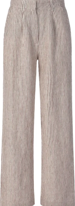 Damen-Leinenhose gestreift