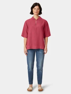 Damen-Leinenschlupfbluse