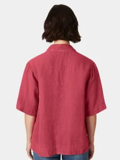 Damen-Leinenschlupfbluse