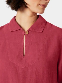 Damen-Leinenschlupfbluse