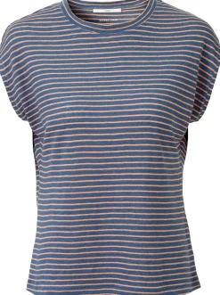 Damen-Leinenshirt gestreift