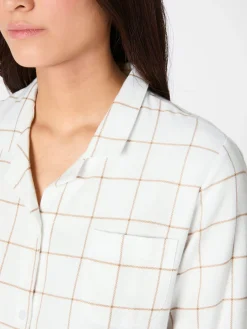 Damen-Nachthemd Flanell kariert