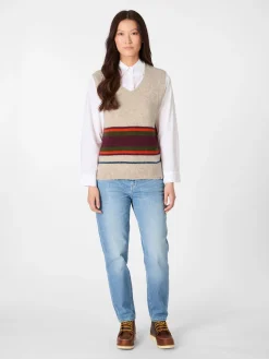 Damen-Pullunder gestreift