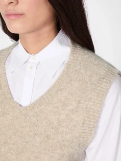 Damen-Pullunder gestreift