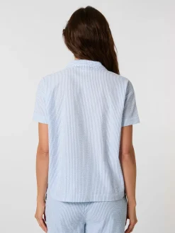 Damen-Pyjamashirt Seersucker