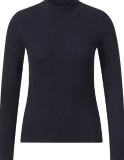 Damen-Rippenshirt Langarm