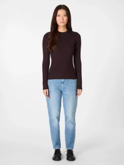 Damen-Rippenshirt Merinowolle
