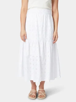 Damenrock Lochstickerei