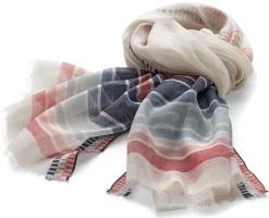 Damenschal Seide-Baumwolle, Multicolor