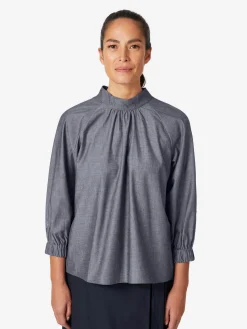 Damen-Schlupfbluse Chambray