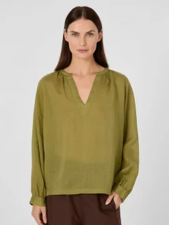 Damen-Schlupfbluse Ramie