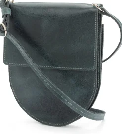 Damen-Schultertasche klein, petrol