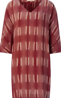 Damen-Seidenkleid gemustert