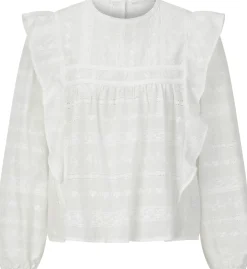 Damen-Stickereibluse mit Volants