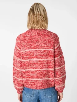 Damen-Strickjacke gestreift