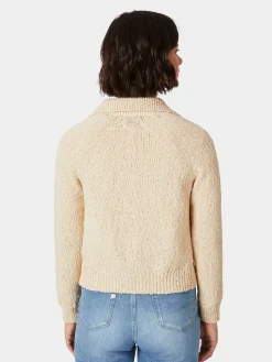 Damen-Strickjacke mit Kragen