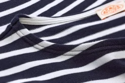 Damen-Strickkleid geringelt