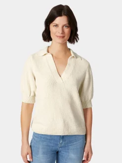 Damen-Strickpolo Bouclé