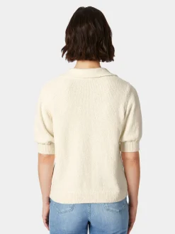 Damen-Strickpolo Bouclé