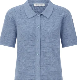 Damen-Strickpolo geknöpft