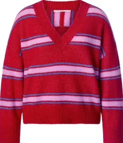 Damen-Strickpullover gestreift