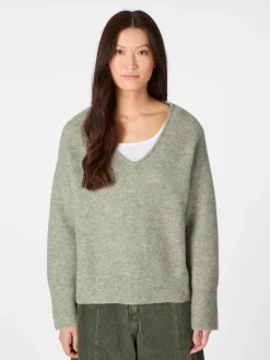 Damen-Strickpullover V-Ausschnitt