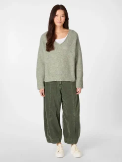 Damen-Strickpullover V-Ausschnitt
