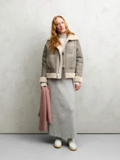 Damen-Strickrock meliert