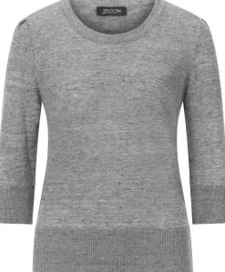 Damen-Strickshirt Dreiviertelarm