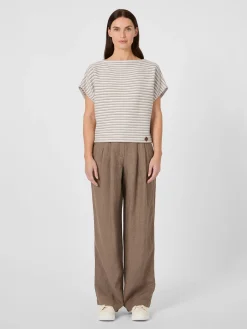 Damen-Strickshirt gestreift