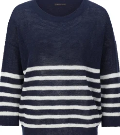 Damen-Strickshirt gestreift